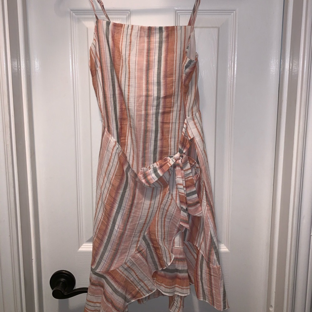 Princess Polly striped wrap dress